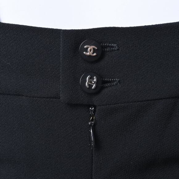 Authentic CHANEL CC 96P Black Wool Midi Dress Vintage 36 - Picture 6 of 8